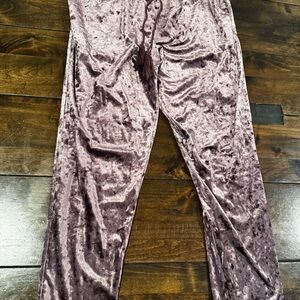 Velvet Drawstrings Weaver Pink Velvet Lounge Pants pjs lounge wear small